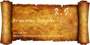 Krasznai István névjegykártya