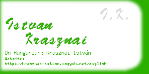 istvan krasznai business card