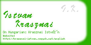 istvan krasznai business card